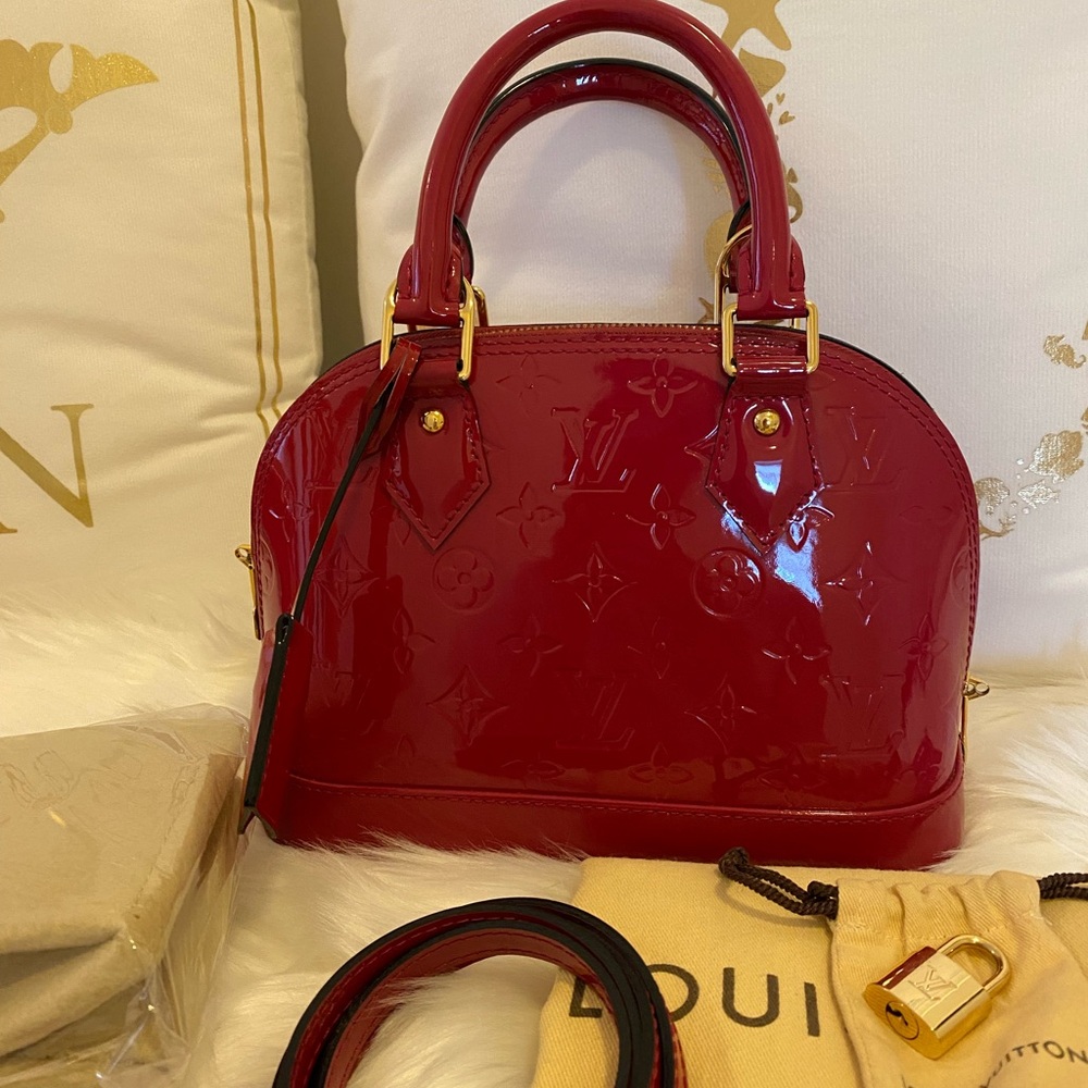 -SOMEWHAT RARE-💯% Authentic Vuitton Alma BB Rose Indien - Picture 13 of 17